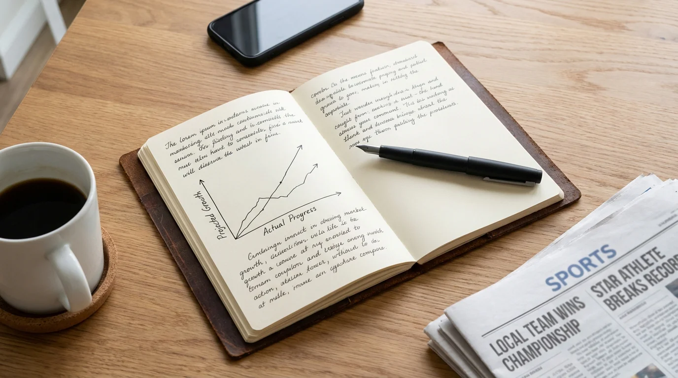 Bankroll Management Boxwetten – Notizbuch mit handschriftlicher Wettplanung auf einem Schreibtisch